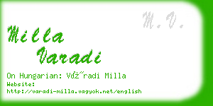 milla varadi business card